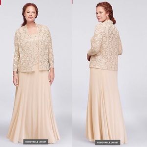 ✅ SOLD Lace & Mesh Plus Size Dress with Jacket